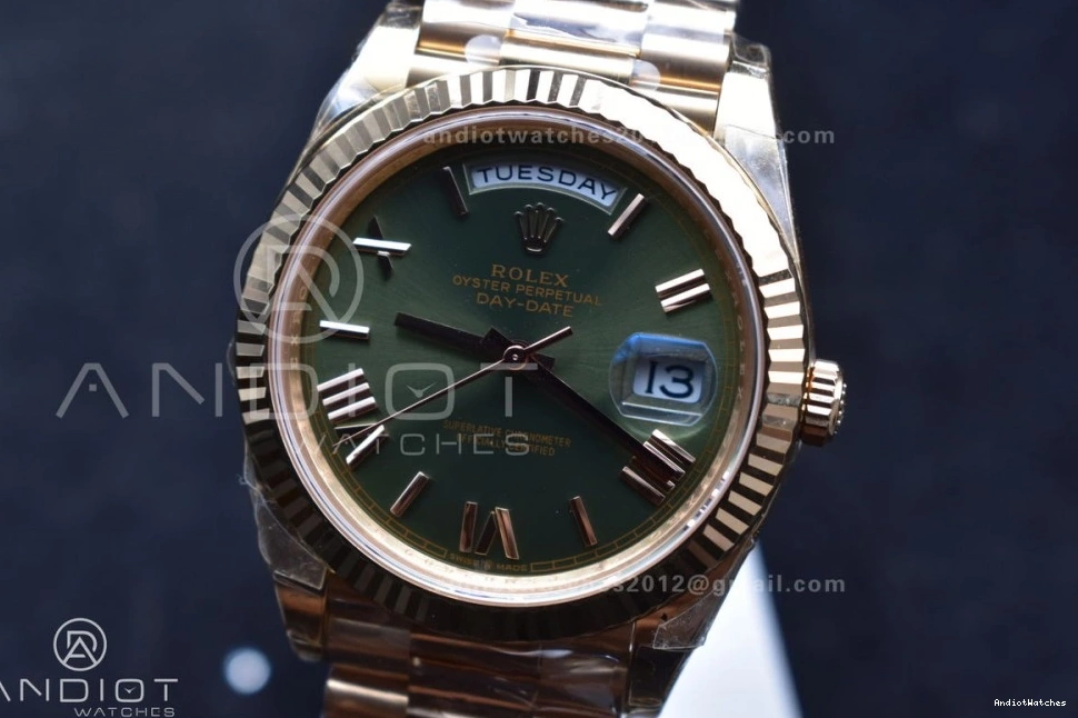Weight) Edition Dial Roman RG VR3255 THBF on 652 President Bracelet 228235 Date Best 40 MoistureWicking Green (Gain 1:1 Day 0426